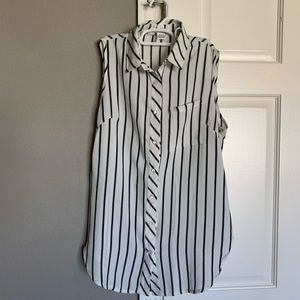 Glamorous Striped Button Tank